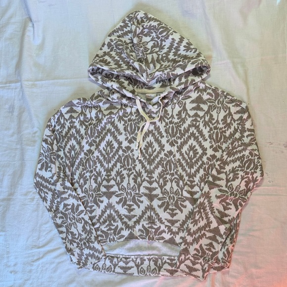 Abercrombie & Fitch Tops - Abercrombie & Fitch Brown and Cream Patterned Hoodie